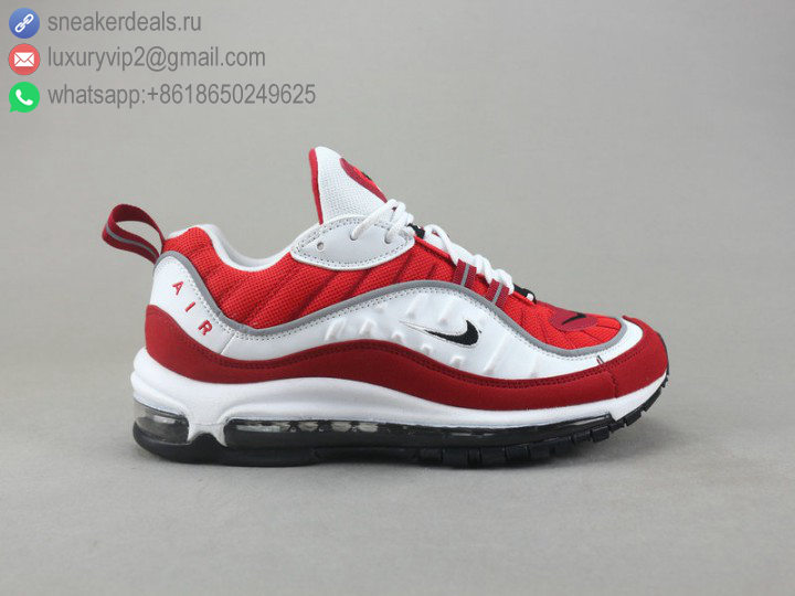 NIKE AIR MAX 98 RED WHITE MEN RUNNING SHOES